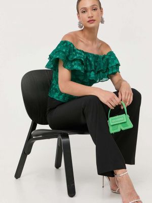 Bluza s cvjetnim printom s printom Custommade zelena