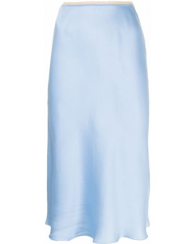 Falda larga de cintura alta Nº21 azul