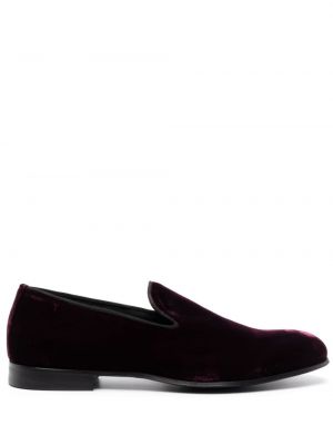 Pantofi loafer de catifea slip-on D4.0 roșu