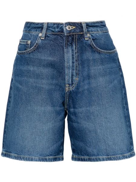 Kratke jeans hlače z visokim pasom Jeanerica modra