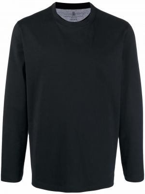 T-shirt a maniche lunghe Brunello Cucinelli nero