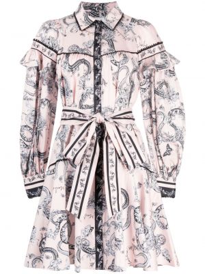 Košeľové šaty s potlačou s paisley vzorom Marchesa Rosa