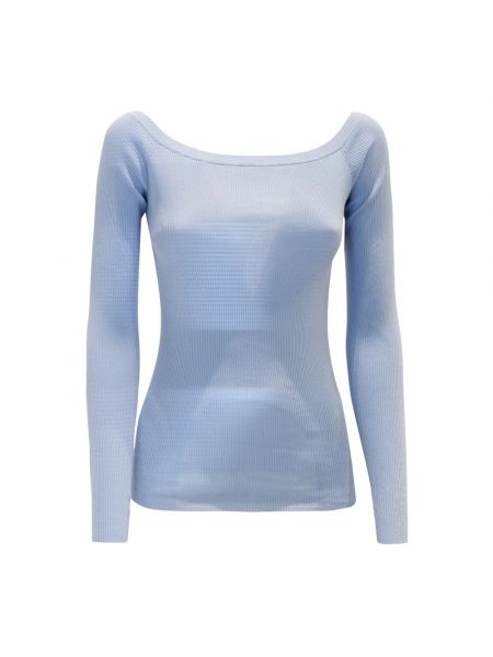 Sweter bawełniany Parosh niebieski