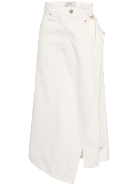 Džínová sukně System bílé
