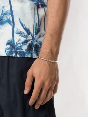 Bracelet avec perles Amir Slama argenté