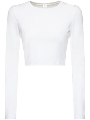 Μακρυμάνικη μπλούζα Alo Yoga λευκό