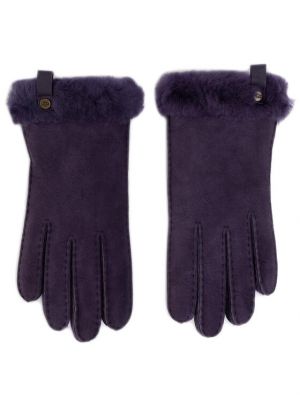 Mănuși din piele Ugg violet