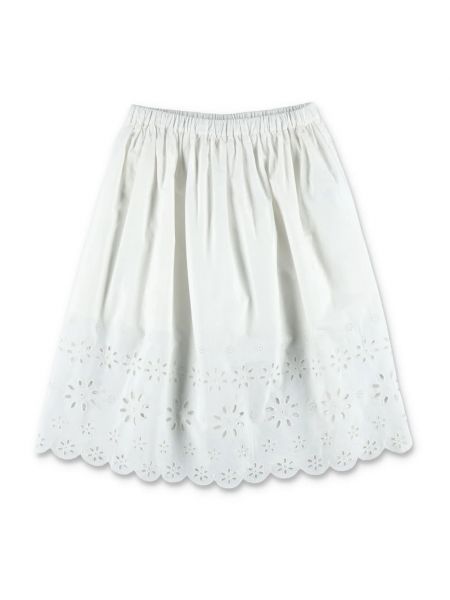 Biała mini spódniczka bawełniana Bonpoint