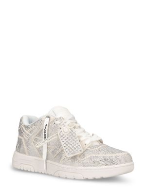 Sneakers con cristalli Off-white bianco