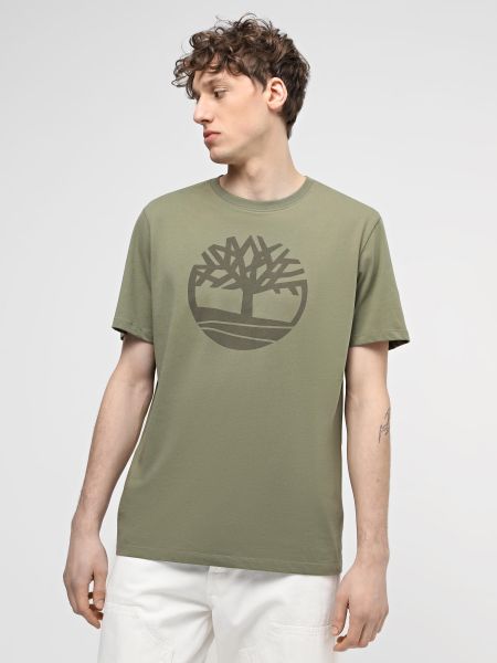 Бавовняна футболка Timberland хакі