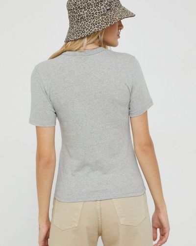 Bavlněné tričko Juicy Couture šedé