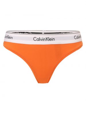 Stringi bawełniane Calvin Klein Underwear pomarańczowe