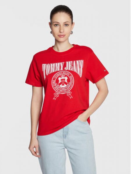 Koszulka Tommy Jeans czerwona