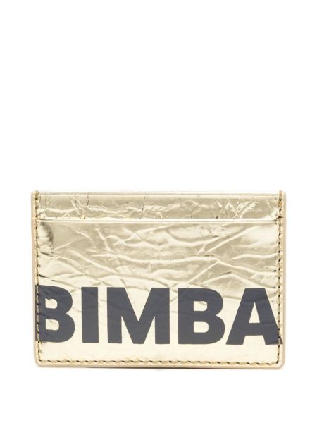 Kožená peňaženka s potlačou Bimba Y Lola zlatá