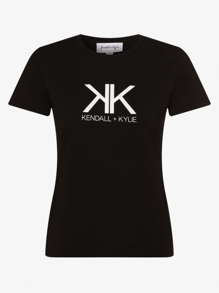KENDALL + KYLIE - T-shirt damski, czarny Kendall + Kylie