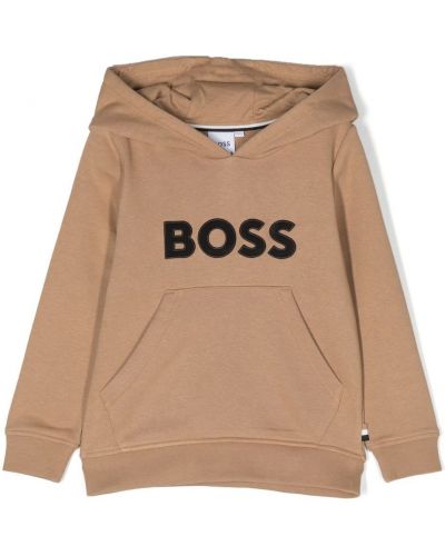 Hoodie Boss Kidswear marrone