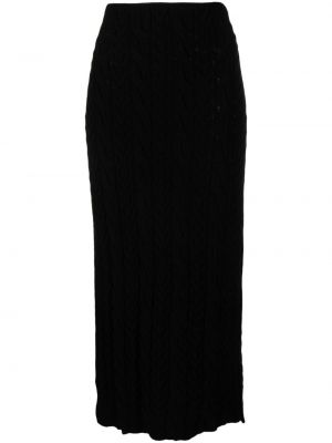 Pletené dlouhá sukně Nude černé