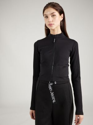 Плетен плетен елек Calvin Klein Sport черно