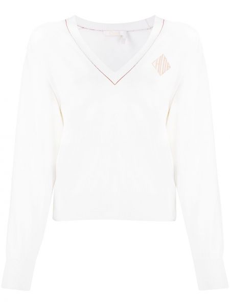 Jersey con escote v de tela jersey Chloé blanco