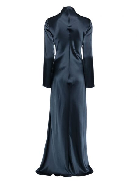 Saténové večerní šaty Lapointe modré
