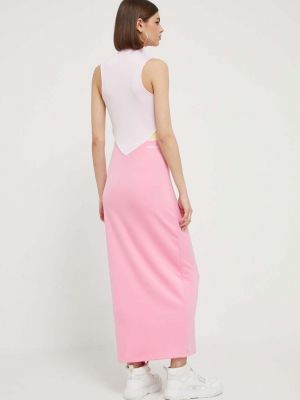 Длинное платье Adidas Originals розовое