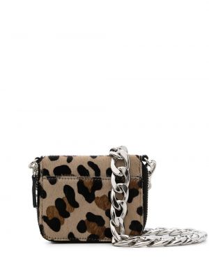 Leopard trykt zip lommebok Junya Watanabe brun