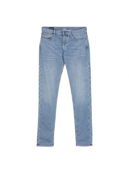 Proste jeansy z kieszeniami klasyczne Emporio Armani niebieskie