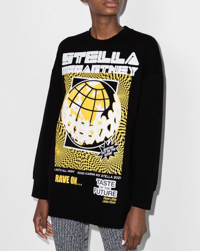 Sweatshirt mit print Stella Mccartney schwarz