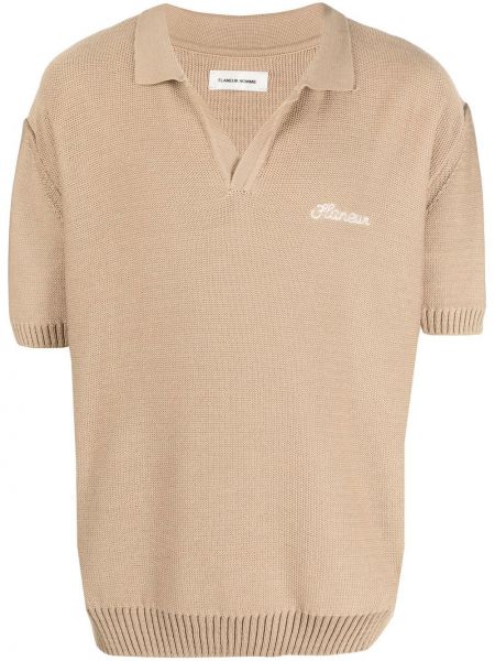 Brodert poloskjorte Flaneur Homme