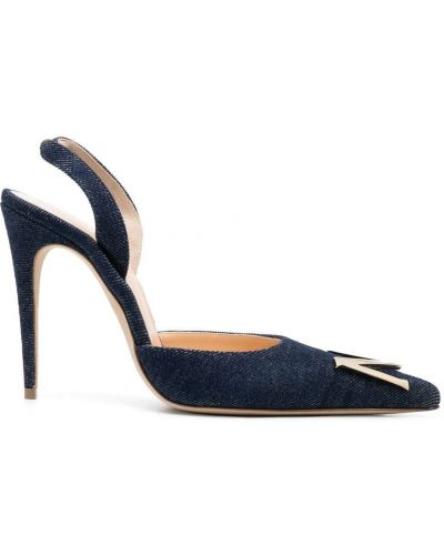 Полуотворени обувки с отворена пета Magda Butrym синьо
