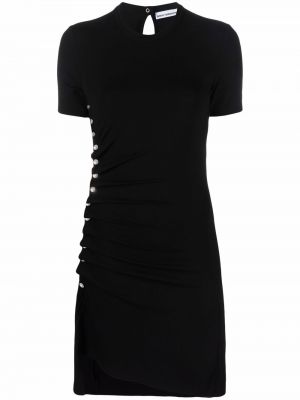 Asymetrické koktejlové šaty Paco Rabanne černé