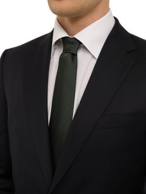 Хлопковый шелковый галстук Van Laack зеленый