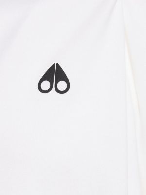 Camiseta de algodón Moose Knuckles blanco