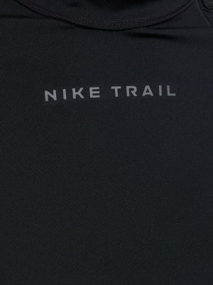 Top s dlouhými rukávy Nike černý