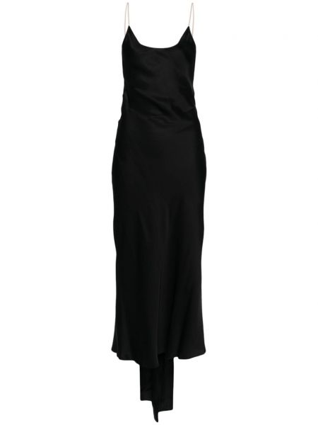 Сатенена миди рокля N°21 черно