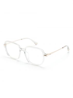 Oversized průsvitné brýle Chloé Eyewear šedé