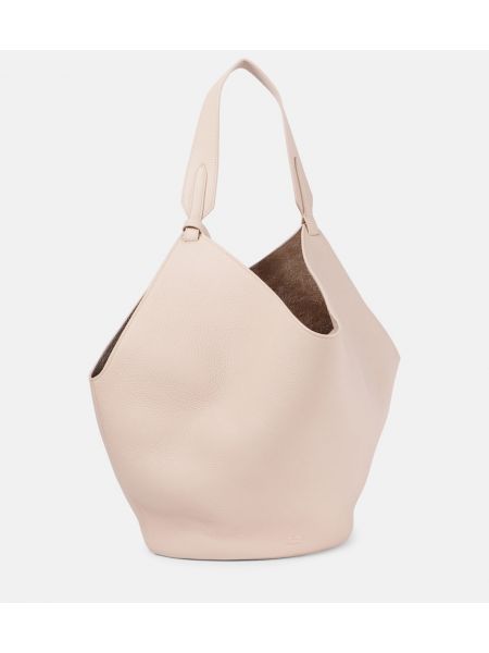 Lær shopper bag Khaite hvit