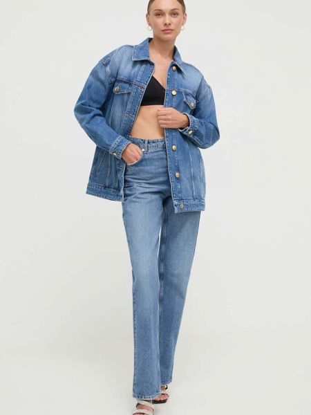 Kurtka jeansowa Elisabetta Franchi niebieska