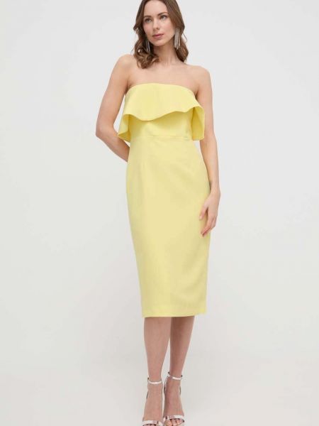 Sukienka midi Bardot żółta
