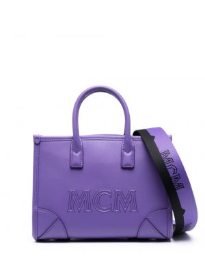 Leder shopper handtasche Mcm