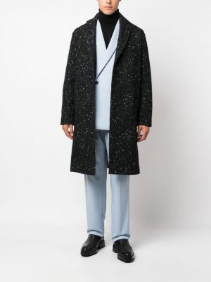 Tweed mantel Lardini schwarz