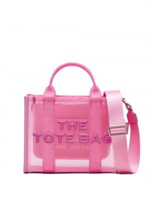 Τσάντα shopper από διχτυωτό Marc Jacobs ροζ