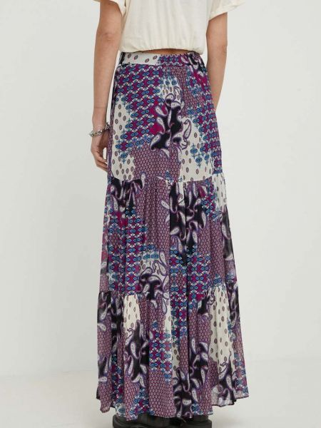 Hedvábné dlouhá sukně Ba&sh fialové