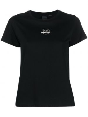 T-shirt mit print Pinko schwarz