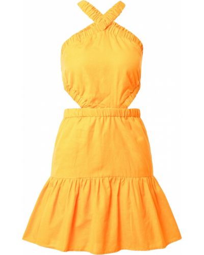 Dolga obleka Warehouse oranžna