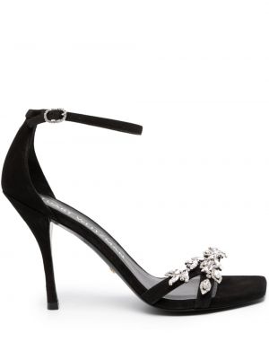 Sandale din piele de căprioară Stuart Weitzman negru