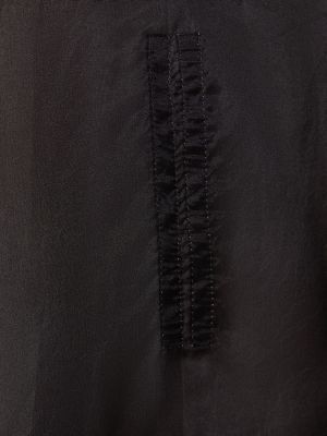 Camisa de seda manga larga de tela jersey Rick Owens negro