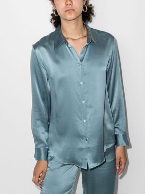 Camisa de seda Asceno azul