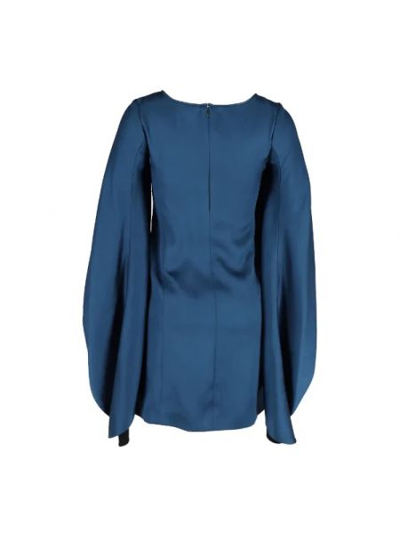 Vestido de seda retro Yves Saint Laurent Vintage azul