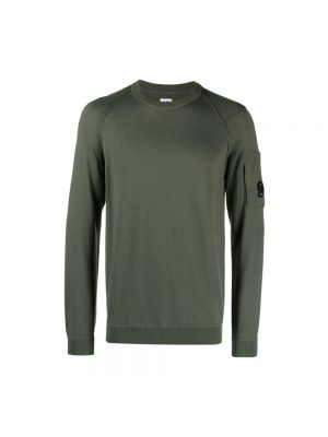 Sweter bawełniany z dżerseju C.p. Company zielony